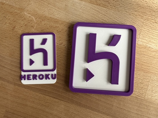 heroku etikett by beanieboy kunst modelle schlüsselbund 3d print model - Mito3D