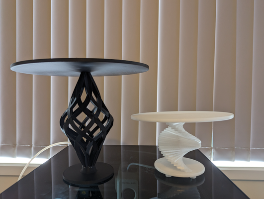 bulb spiral cake stand by waywoodben household festivities 3d print model - Mito3D