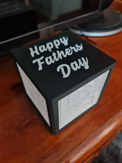 simple lithophane box by thirddimensionprinting household decor litho lithopane easy customisable custom personalizable gift ideas memory 3d print model - Mito3D