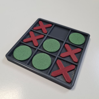 magnetic travel tic-tac-toe by aruba3d toys & games board tictactoe 3enraya game outdoor magnet 3d print model - Mito3D