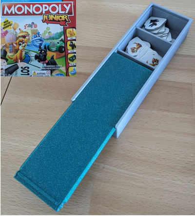 monopolio júnior caso funda by axioma juguetes juegos tablero fácil impresión huella funcional caja juego 3d print model - Mito3D