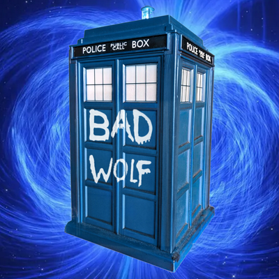 doctor who - bad wolf by bedlam threadz art 2d hueforge 3d print model - Mito3D