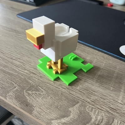 minecraft apple watch stand remix remixed by rembomy tools gadgets game chicken applewatch 3d print model - Mito3D