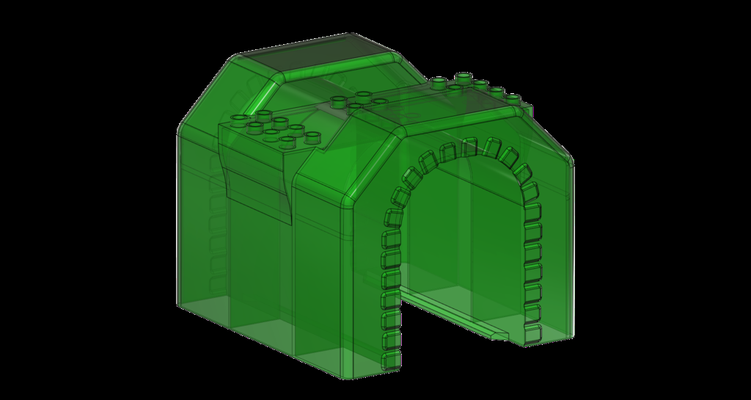 duplo train partagé by manucure jouets jeux tunnel gamins 3d print model - Mito3D