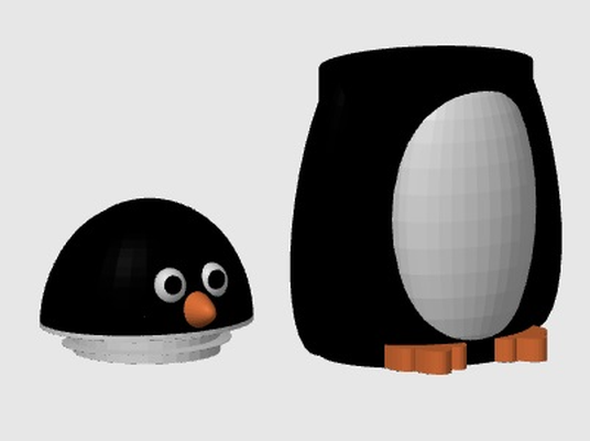 pinguino cacca sacchetto titolare supporto by megatron domestico animali domestici cane accessori camminatore 3d print model - Mito3D