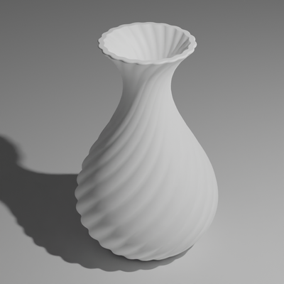 vaso 2 espiral by anjo caído casa decoração suporte 3d print model - Mito3D