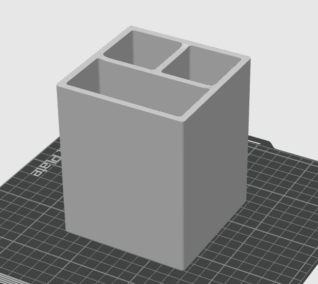 3 fessura scrivania organizer piazza by average3dprints utensili organizzatori organizzatore matita titolare supporto 3D print model - Mito3D