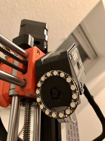 prusa mini + ahududu pi kamera v1 3 meydan neopiksel 44 5 mm 16 led yüzük yeniden karıştırılmış by genç adam 3d yazıcı aksesuarlar yuvası ahtapot izi raspi webcammount prusamini halka fotoğraf makinesi raspicam 3d print model - Mito3D