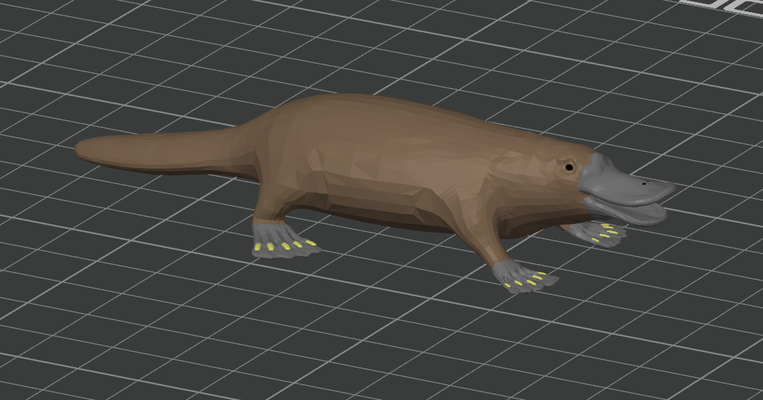 platypus by valority miniatures animals animal color multicolor cute 3d print model - Mito3D
