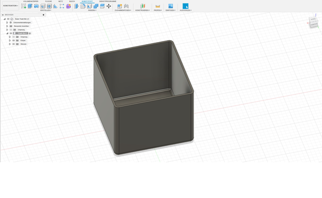 basic trash bin container by g nni household house models abfalleimer 3d print model - Mito3D