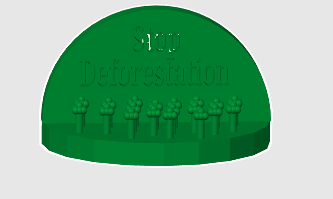 arrêtez déforestation by marty3 art sculptures 3d print model - Mito3D