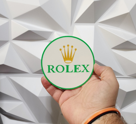 rolex by williams industries art 2d watch luxury decor decorations decoration bling coaster coffee tea drink water 3d print model - Mito3D