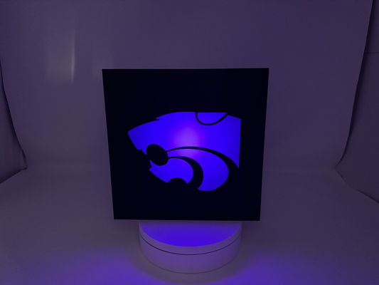 kansas gatos selvagens caixa luz by cjsolomon arte sinais logotipos ncaa k state 3d print model - Mito3D