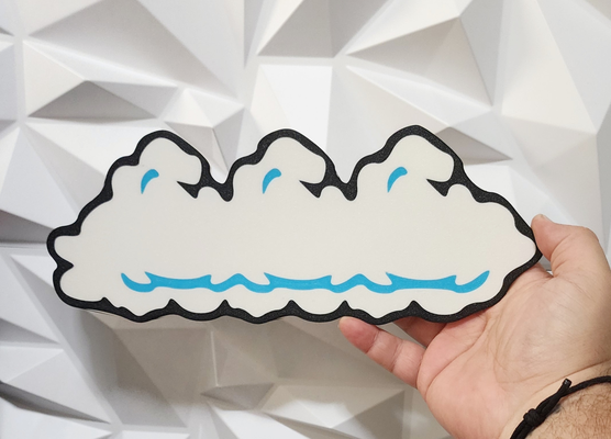 super mario nuvole by williams industrie arte 2d parete arredamento decorazione decorazioni nintendo giochi giocatore 3d print model - Mito3D