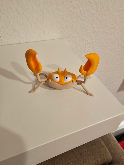 multicolore pokemon krabby by zero n3dp arte sculture ams 3d print model - Mito3D