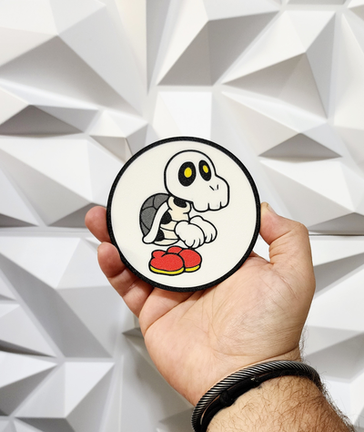 dry bones mario by williams industries art 2d decor wall decorations decoration nes nintendo gaming gamer coaster drink tea beer coffee water 3d print model - Mito3D