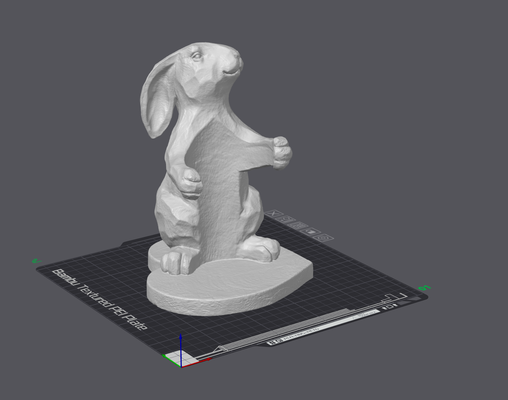 rabbit wine bottle holder by ice3dprints art sculptures winebottle table 3d print model - Mito3D