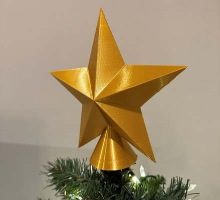 étoile noël arbre topper by 3d impression trucs ménage festivités sapin cime arbres 3d print model - Mito3D