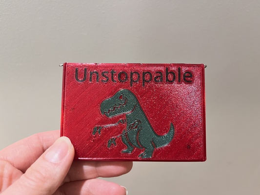 unstoppable t-rex business card holder remixed by maureennemetski fashion models trex businesscardholder businesscardcase 3d print model - Mito3D