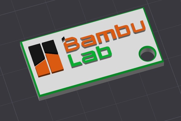 bambu laboratoire porte clés by balbuzard dessins 3d imprimante accessoires multicolore bambulab 3d print model - Mito3D