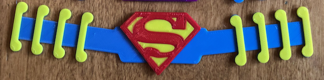 super man ear saver by maureennemetski fashion models superman superhero earsaver maskstrap 3D print model - Mito3D