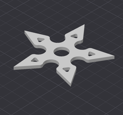simple shuriken by makernaut toys & games outdoor toy cosplay 3d print model - Mito3D