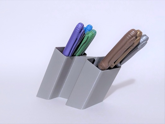 angled pen holder by ken mills tools organizers 3d print model - Mito3D
