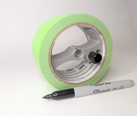 tape sharpie cap holder remixed by ken mills tools 3d print model - Mito3D