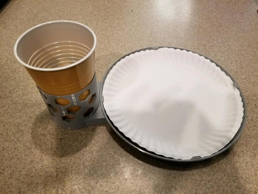 acampamento papel prato plástico copo suporte remixado by kk3d passatempo faça esporte ar livre churrasco comida grelhar piquenique chapaplateral bandeja 3d print model - Mito3D