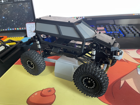 traxxas trx4m jaula by joshuataggart12 pasatiempo bricolaje diy rc coche vehiculo tractor 3d print model - Mito3D