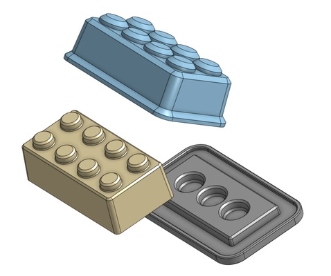 molde arena apilable tachonado ladrillos by alex tónico 3d juguetes juegos aire libre ladrillo lego 3d print model - Mito3D
