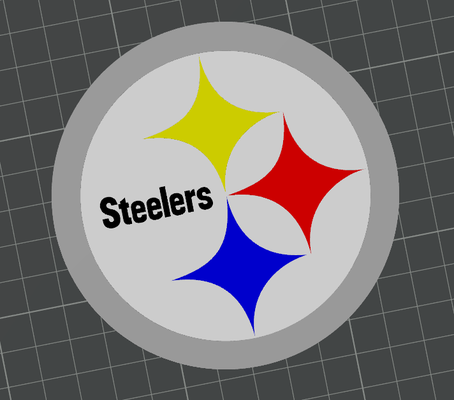 pittsburgh steelers sottobicchiere remixato by svest1466 arte 2d 3d print model - Mito3D