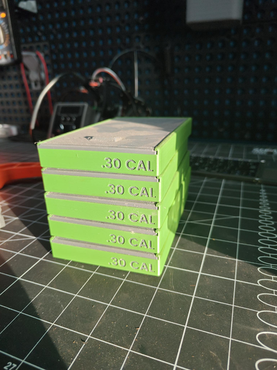 stackable ammo crate - pcp 30 cal fx hybrid 144rds by aether labs hobby & diy sport outdoors box airgun 3d print model - Mito3D