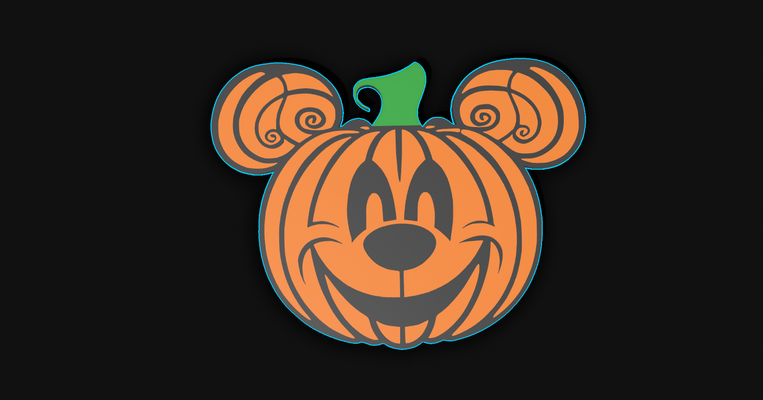 mikey mouse pumpkin magnets by dcprint art signs & logos halloween disney mickey 3d print model - Mito3D