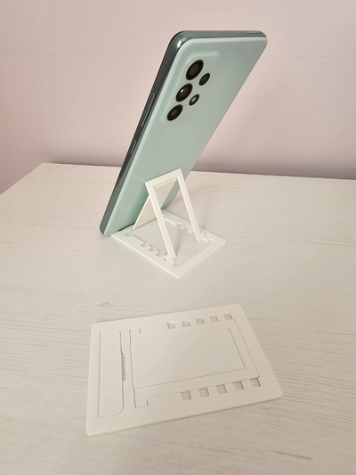 tarjeta talla teléfono estante soporte by hectorri herramientas artilugio crédito 3d print model - Mito3D