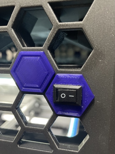 mini rocker switch inserts honeycomb ams rise remixed by tack3d 3d printer accessories riser bambu bambulab 3d print model - Mito3D