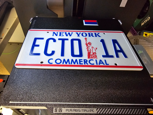 ghostbusters ecto 1a licence plate 2 by noriwl art signs & logos licenceplate ectoplasm ectoplasma movie halloween 2023 halloweencontest 3d print model - Mito3D