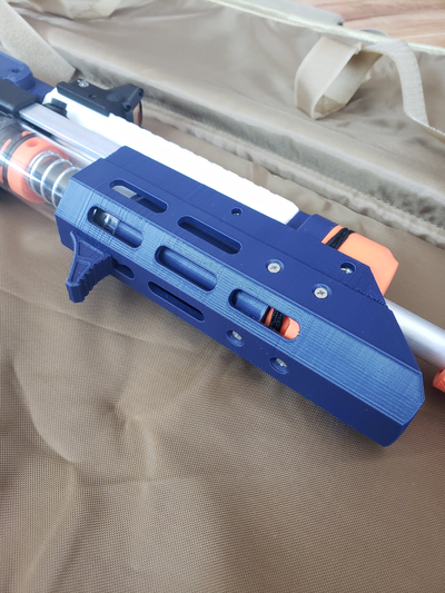 slab - mlok foregrip integrated handstop remixed by nitrex4 toys & games outdoor nerf 3d print model - Mito3D