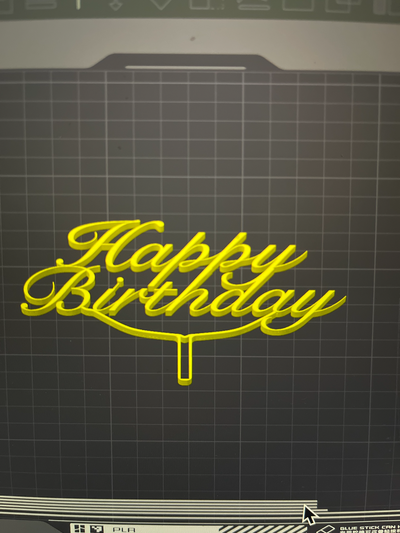 happy birthday by german micha household decor geburtstag partydecor 3d print model - Mito3D