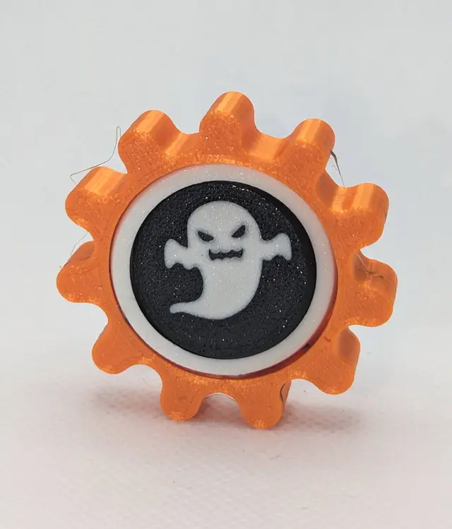 gyroscope gear fidget - halloween ghost by techjeeper toys & games 3D print model - Mito3D