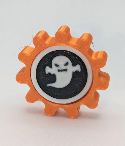 gyroscope gear fidget - halloween ghost by techjeeper toys & games 3d print model - Mito3D