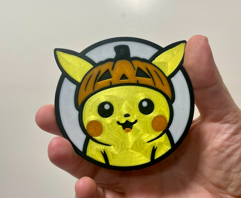 pikachu zucca festa by 3dprintsmom domestico casa modelli halloween sottobicchiere pokemon arredamento 3d print model - Mito3D