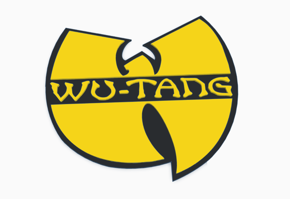 wu tang logo 2 colour by thisnoise art signs & logos color simple 3d print model - Mito3D