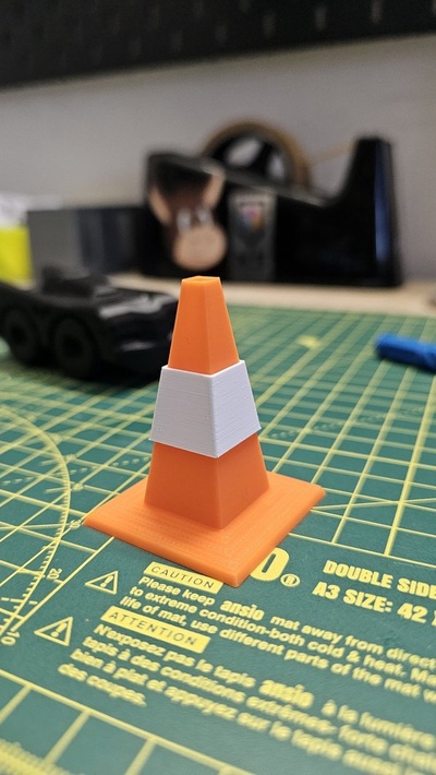 poly traffic cone by thisnoise toys & games toy lowpoly fast road 3d print model - Mito3D