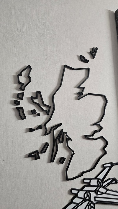 poly scotland outline by thisnoise art models lowpoly 3d print model - Mito3D