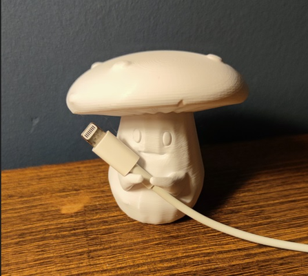 carina fungo cavo titolare supporto by piotr s utensili gadget arte casa arredamento oragnizer figura miniatura 3d print model - Mito3D