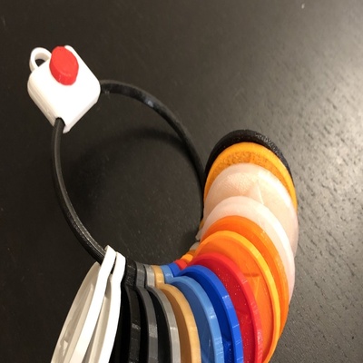 key ring color samples by juliencasimir83 3d printer accessories swatch filamentsample colors colorswatch filamentswatch colourswatch dagomaniack echantillon 3d print model - Mito3D