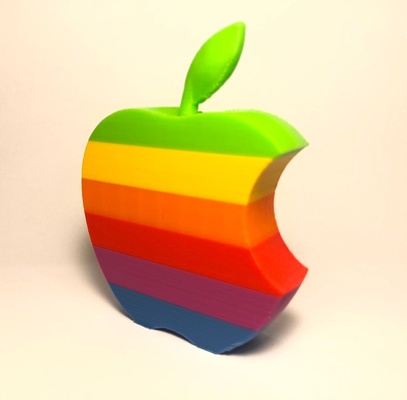 logo apple color by juliencasimir83 art models multicolor mythical 3d print model - Mito3D