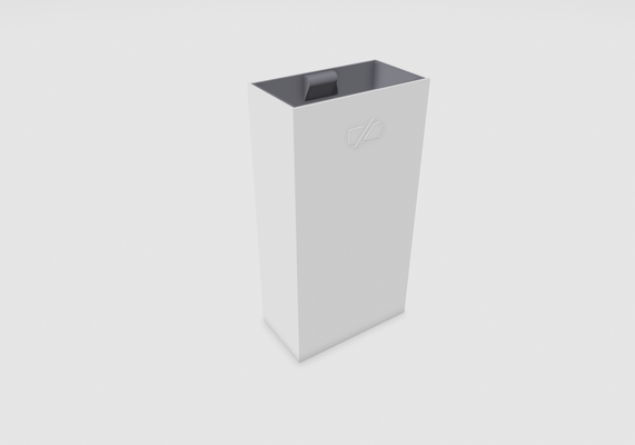 batteria raccolta differenziata bidone by filipmalm utensili organizzatori scatola spazzatura 3d print model - Mito3D