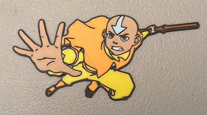 mehrfarbig aang zuletzt airbender magnet by wow kunst 2d 3d print model - Mito3D